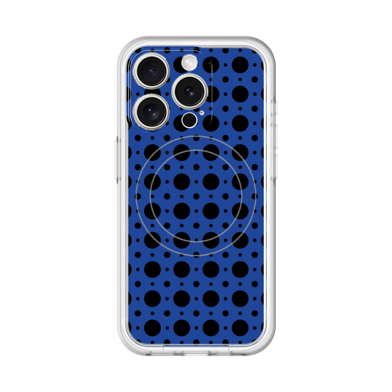 スリムプロテクションプレミアムケース with MagSafe［ Shower Dot - Blue ］
