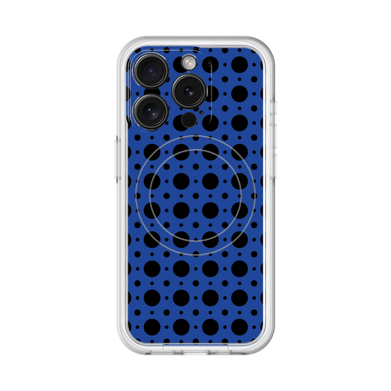 スリムプロテクションプレミアムケース with MagSafe［ Shower Dot - Blue ］