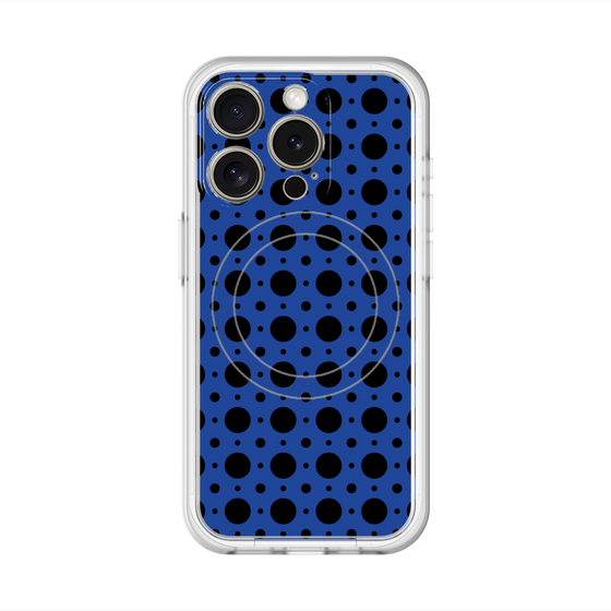スリムプロテクションプレミアムケース with MagSafe［ Shower Dot - Blue ］