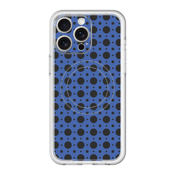 スリムプロテクションプレミアムケース with MagSafe［ Shower Dot - Blue ］