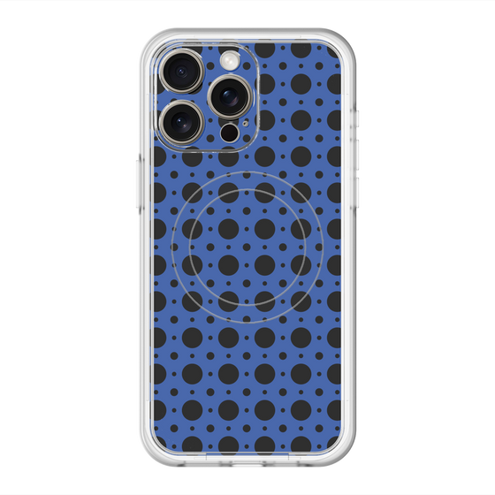 スリムプロテクションプレミアムケース with MagSafe［ Shower Dot - Blue ］