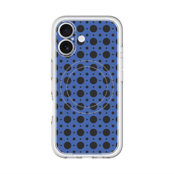 スリムプロテクションプレミアムケース with MagSafe［ Shower Dot - Blue ］