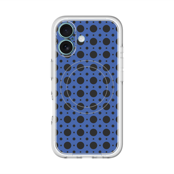スリムプロテクションプレミアムケース with MagSafe［ Shower Dot - Blue ］