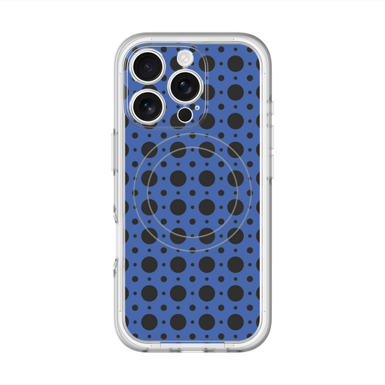 スリムプロテクションプレミアムケース with MagSafe［ Shower Dot - Blue ］