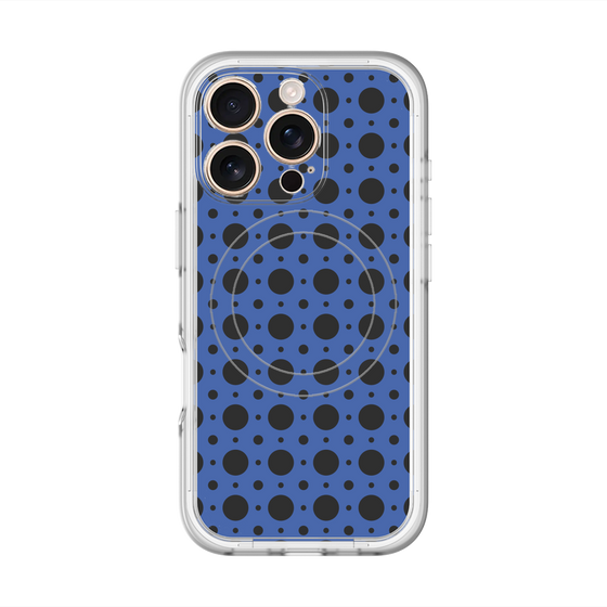 スリムプロテクションプレミアムケース with MagSafe［ Shower Dot - Blue ］