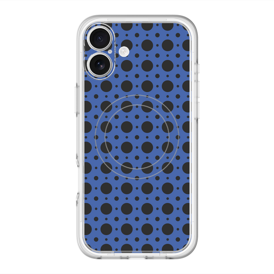 スリムプロテクションプレミアムケース with MagSafe［ Shower Dot - Blue ］