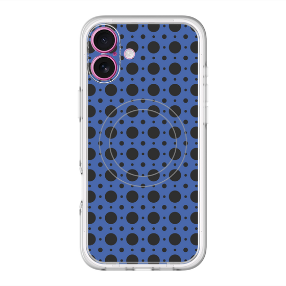 スリムプロテクションプレミアムケース with MagSafe［ Shower Dot - Blue ］