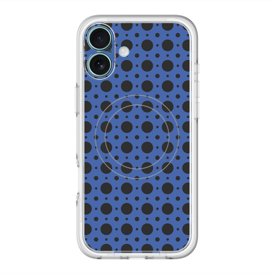 スリムプロテクションプレミアムケース with MagSafe［ Shower Dot - Blue ］