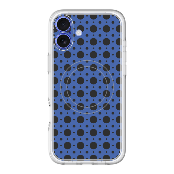 スリムプロテクションプレミアムケース with MagSafe［ Shower Dot - Blue ］