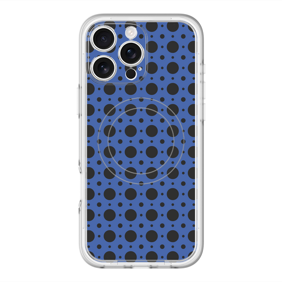 スリムプロテクションプレミアムケース with MagSafe［ Shower Dot - Blue ］