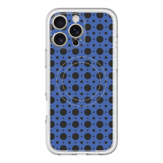 スリムプロテクションプレミアムケース with MagSafe［ Shower Dot - Blue ］