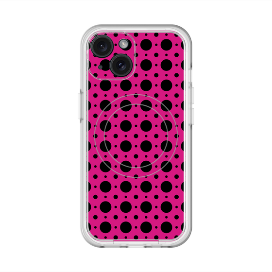 スリムプロテクションプレミアムケース with MagSafe［ Shower Dot - Pink ］