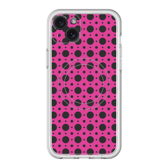 スリムプロテクションプレミアムケース with MagSafe［ Shower Dot - Pink ］