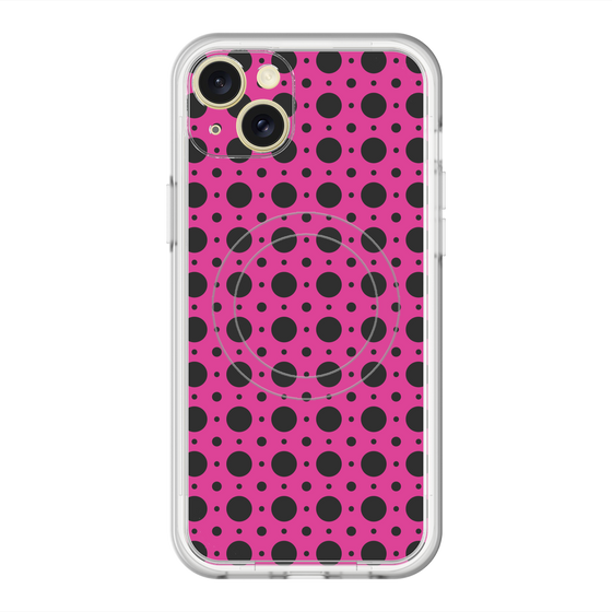スリムプロテクションプレミアムケース with MagSafe［ Shower Dot - Pink ］