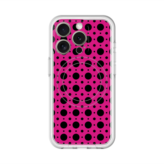 スリムプロテクションプレミアムケース with MagSafe［ Shower Dot - Pink ］