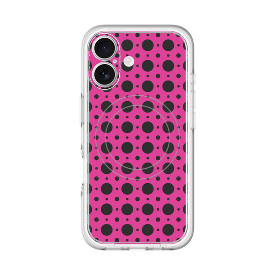 スリムプロテクションプレミアムケース with MagSafe［ Shower Dot - Pink ］
