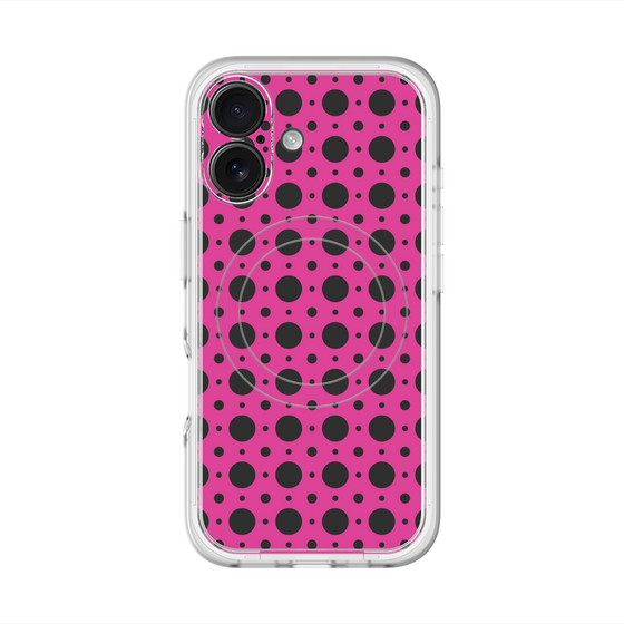 スリムプロテクションプレミアムケース with MagSafe［ Shower Dot - Pink ］