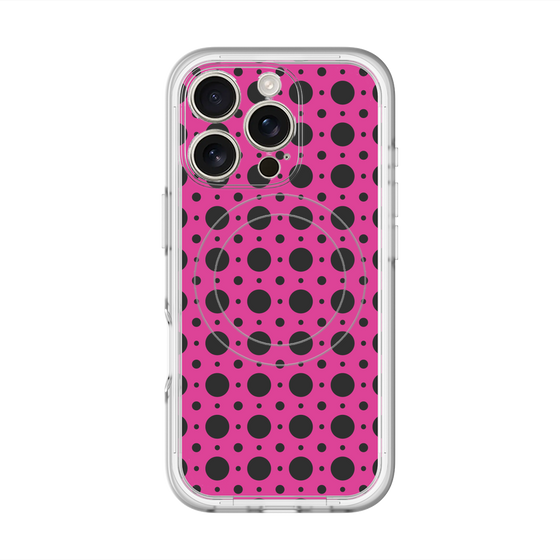 スリムプロテクションプレミアムケース with MagSafe［ Shower Dot - Pink ］