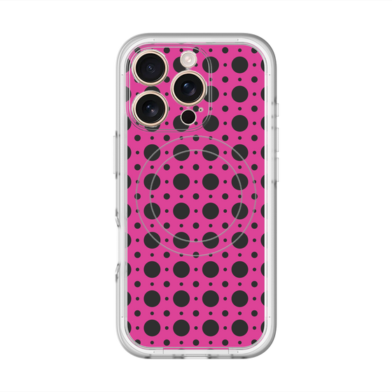 スリムプロテクションプレミアムケース with MagSafe［ Shower Dot - Pink ］