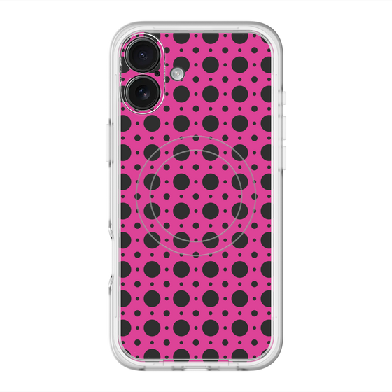 スリムプロテクションプレミアムケース with MagSafe［ Shower Dot - Pink ］