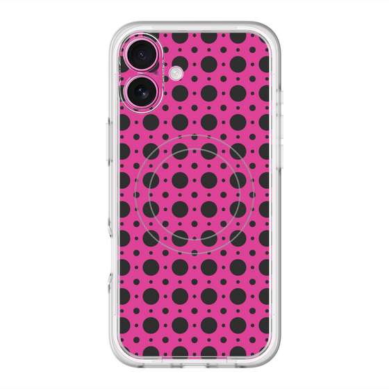 スリムプロテクションプレミアムケース with MagSafe［ Shower Dot - Pink ］