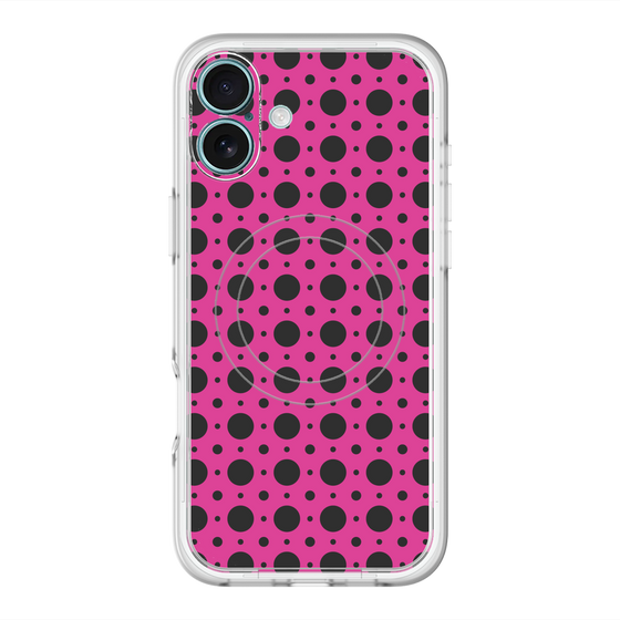 スリムプロテクションプレミアムケース with MagSafe［ Shower Dot - Pink ］