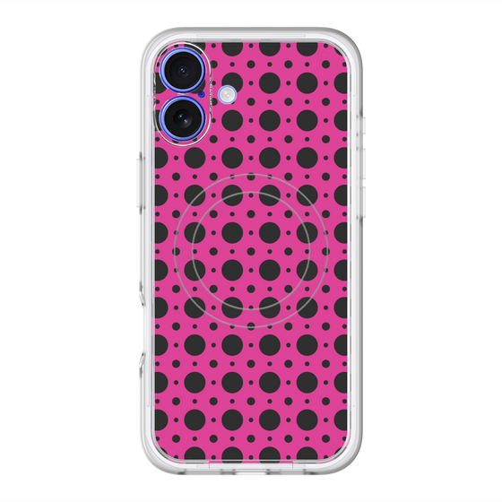 スリムプロテクションプレミアムケース with MagSafe［ Shower Dot - Pink ］