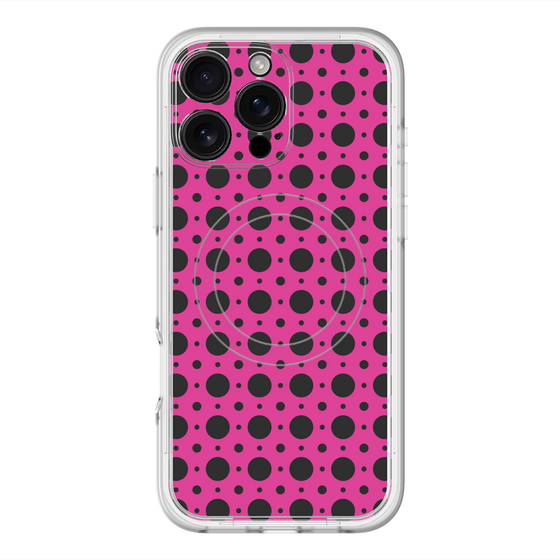 スリムプロテクションプレミアムケース with MagSafe［ Shower Dot - Pink ］