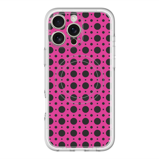 スリムプロテクションプレミアムケース with MagSafe［ Shower Dot - Pink ］