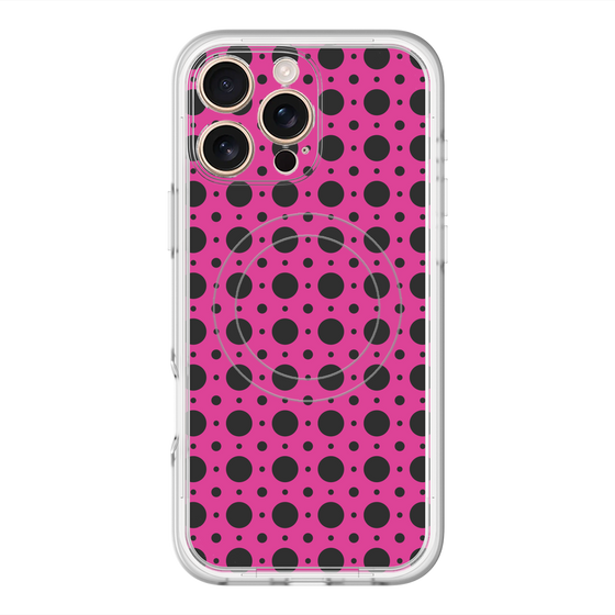 スリムプロテクションプレミアムケース with MagSafe［ Shower Dot - Pink ］