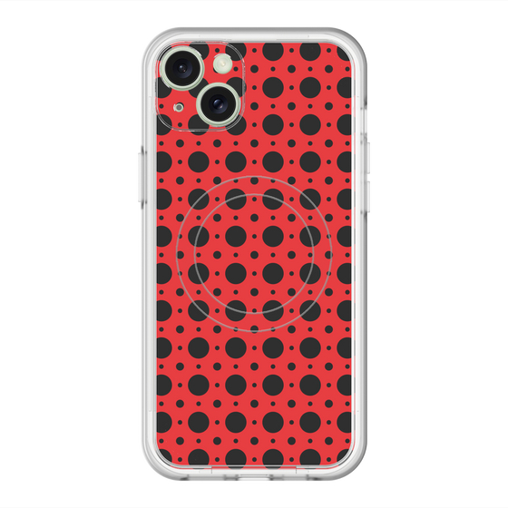 スリムプロテクションプレミアムケース with MagSafe［ Shower Dot - Red ］