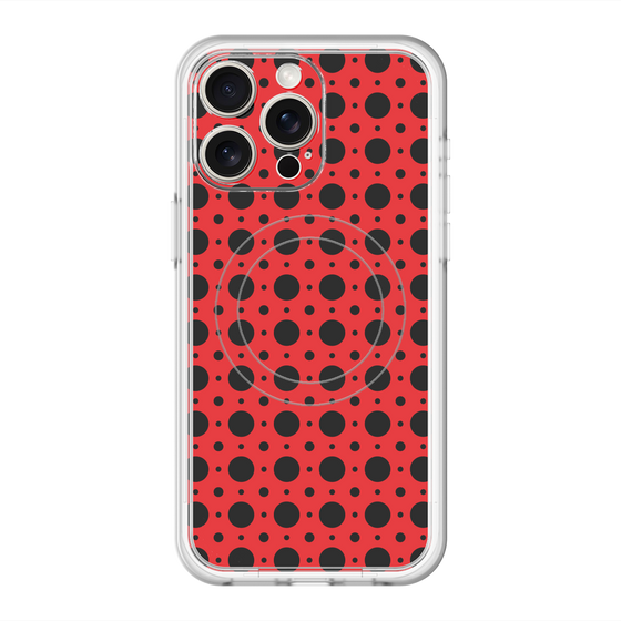 スリムプロテクションプレミアムケース with MagSafe［ Shower Dot - Red ］