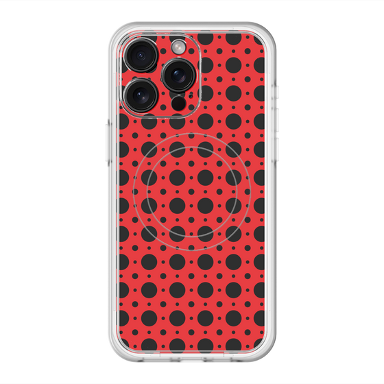 スリムプロテクションプレミアムケース with MagSafe［ Shower Dot - Red ］