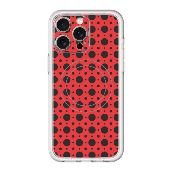 スリムプロテクションプレミアムケース with MagSafe［ Shower Dot - Red ］