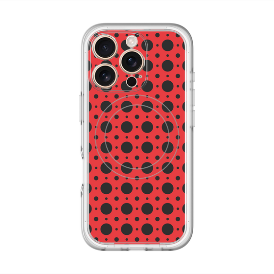 スリムプロテクションプレミアムケース with MagSafe［ Shower Dot - Red ］