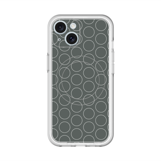 スリムプロテクションプレミアムケース with MagSafe［ Dot Circle - Gray ］