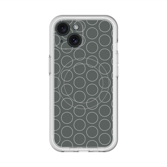 スリムプロテクションプレミアムケース with MagSafe［ Dot Circle - Gray ］