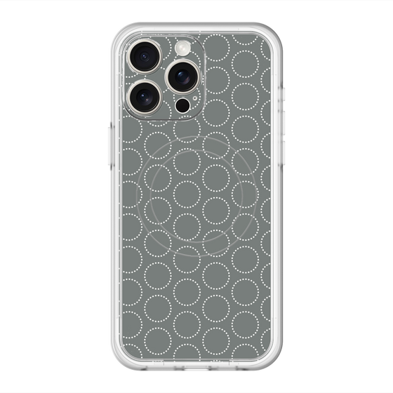 スリムプロテクションプレミアムケース with MagSafe［ Dot Circle - Gray ］