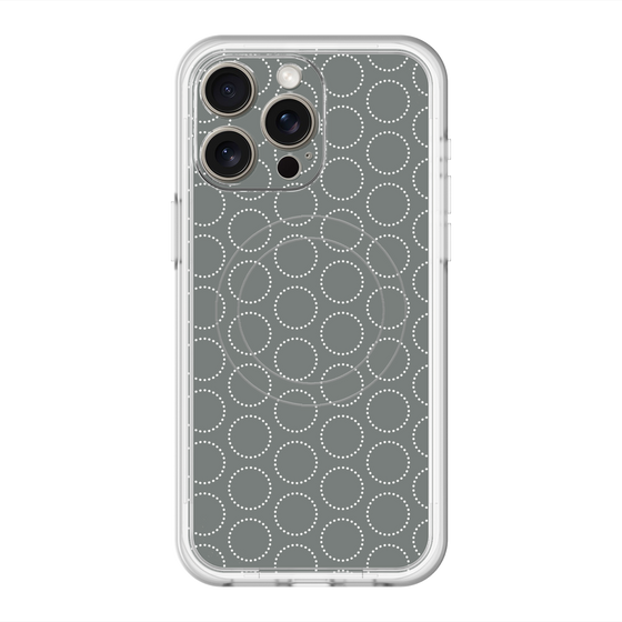 スリムプロテクションプレミアムケース with MagSafe［ Dot Circle - Gray ］