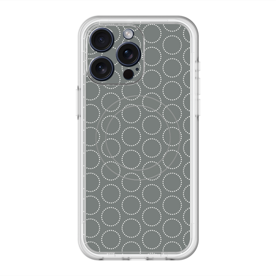 スリムプロテクションプレミアムケース with MagSafe［ Dot Circle - Gray ］
