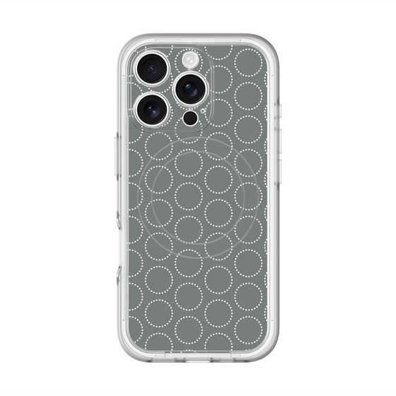 スリムプロテクションプレミアムケース with MagSafe［ Dot Circle - Gray ］