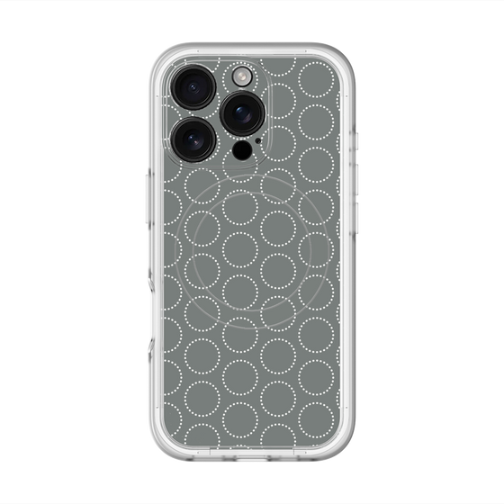 スリムプロテクションプレミアムケース with MagSafe［ Dot Circle - Gray ］