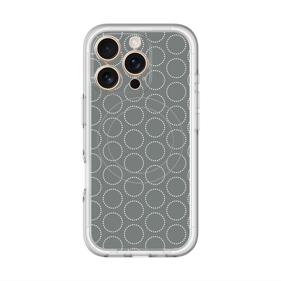 スリムプロテクションプレミアムケース with MagSafe［ Dot Circle - Gray ］