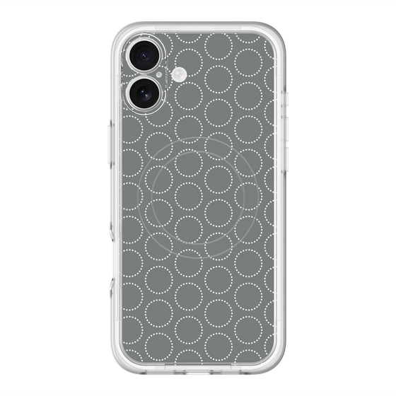 スリムプロテクションプレミアムケース with MagSafe［ Dot Circle - Gray ］