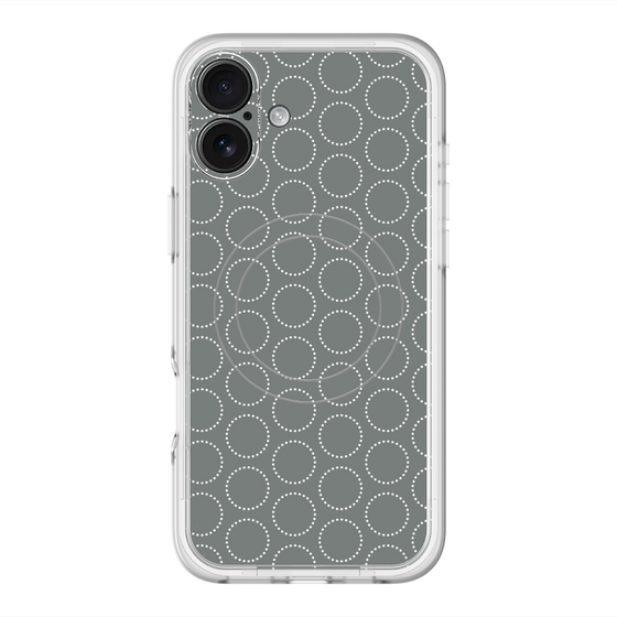 スリムプロテクションプレミアムケース with MagSafe［ Dot Circle - Gray ］