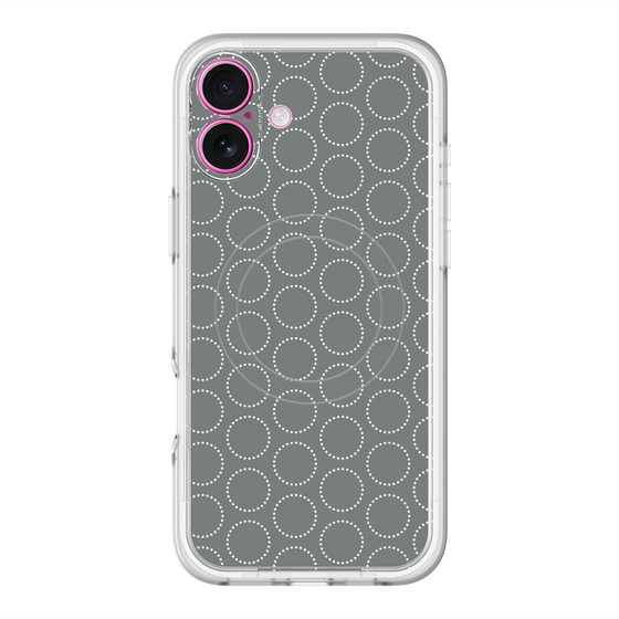 スリムプロテクションプレミアムケース with MagSafe［ Dot Circle - Gray ］