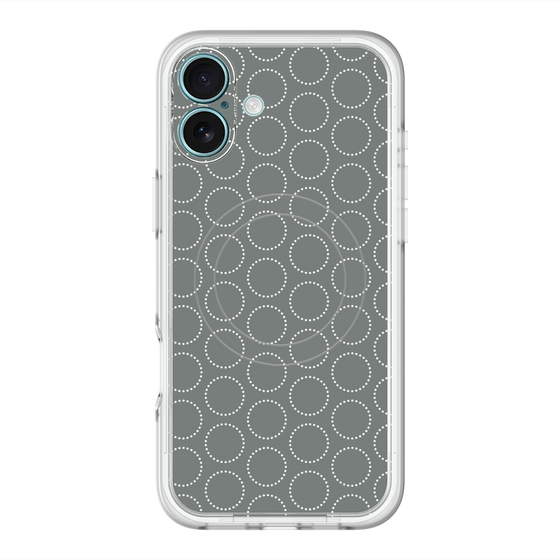 スリムプロテクションプレミアムケース with MagSafe［ Dot Circle - Gray ］
