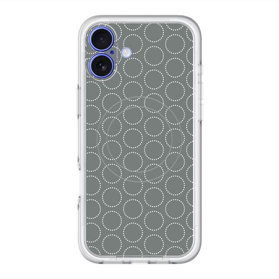 スリムプロテクションプレミアムケース with MagSafe［ Dot Circle - Gray ］