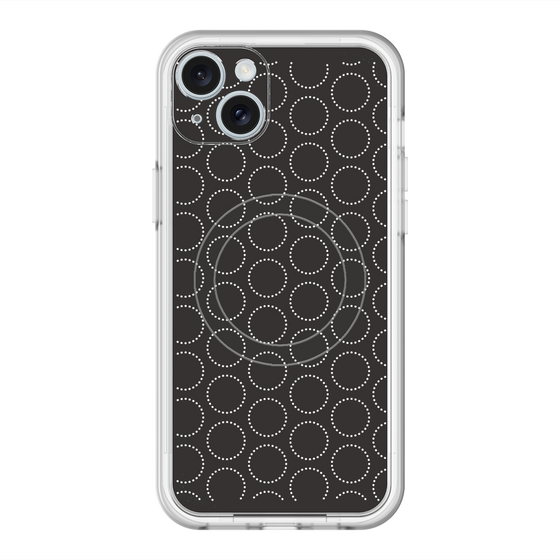 スリムプロテクションプレミアムケース with MagSafe［ Dot Circle - Black ］