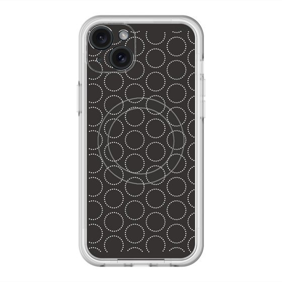 スリムプロテクションプレミアムケース with MagSafe［ Dot Circle - Black ］